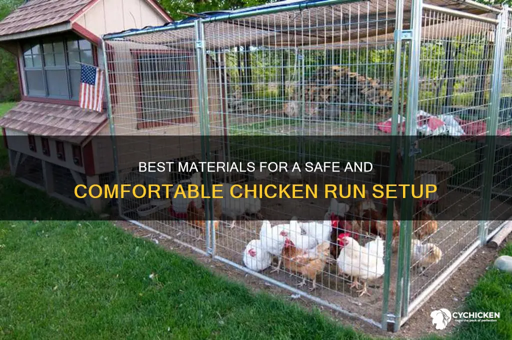what material to put in chicken run