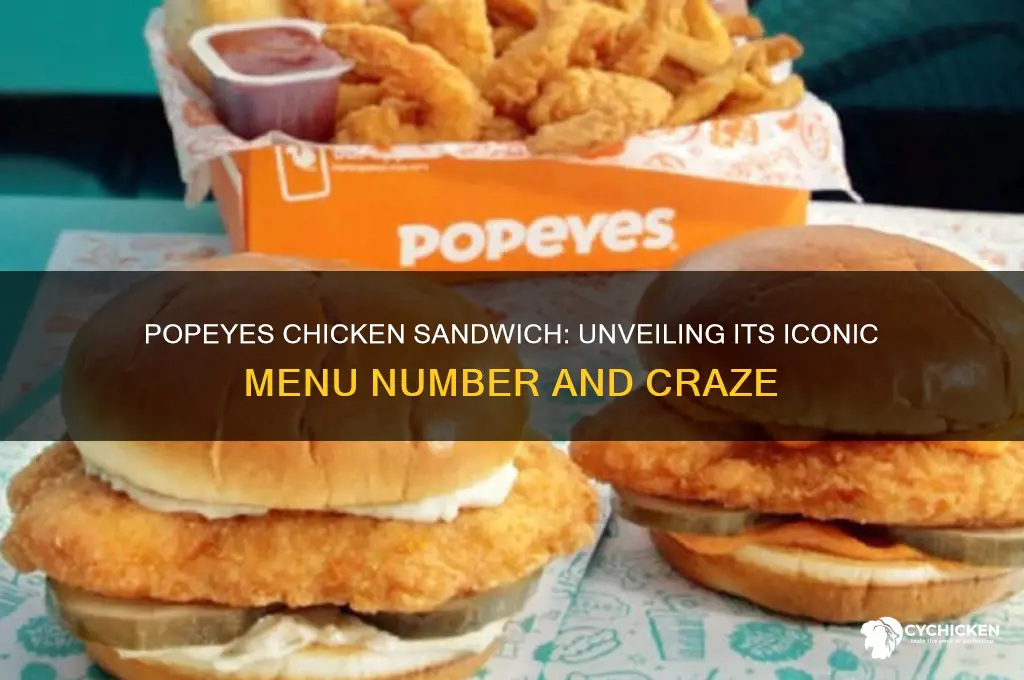 what number is the popeyes chicken sandwich
