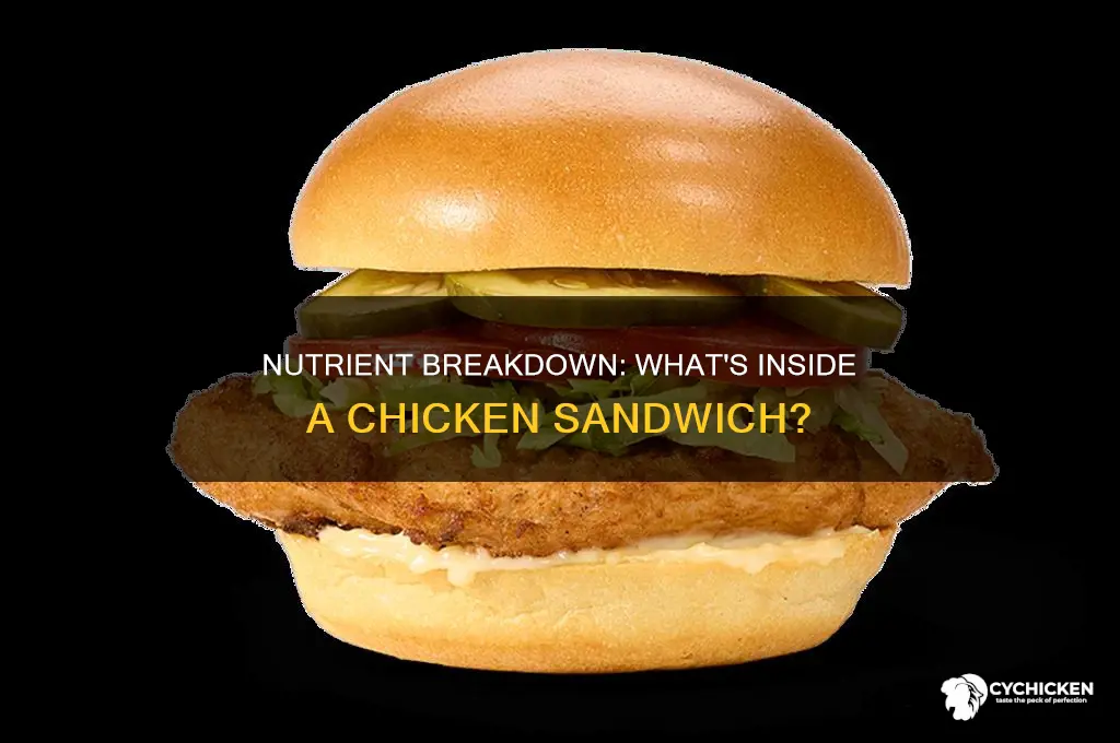 what nutrients are found in chicken sandwich