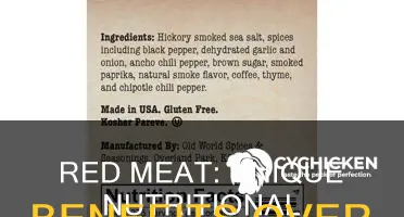 what nutrients does red meat contain that chicken doesn