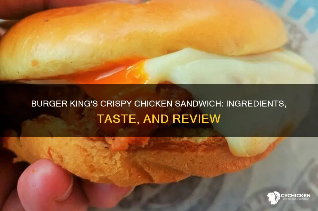 what on the burger king crispy chicken sandwich