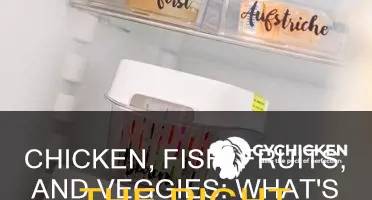 what order is raw chicken fish fruits and vegetables