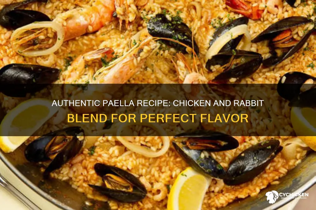 what paelle is made with chicken and rabbit