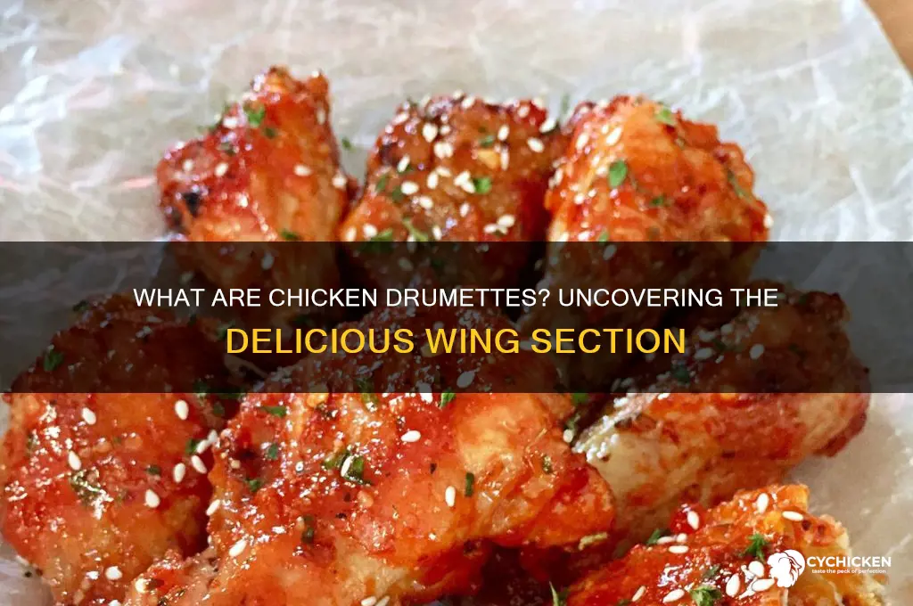 what part of the chicken are drumettes from