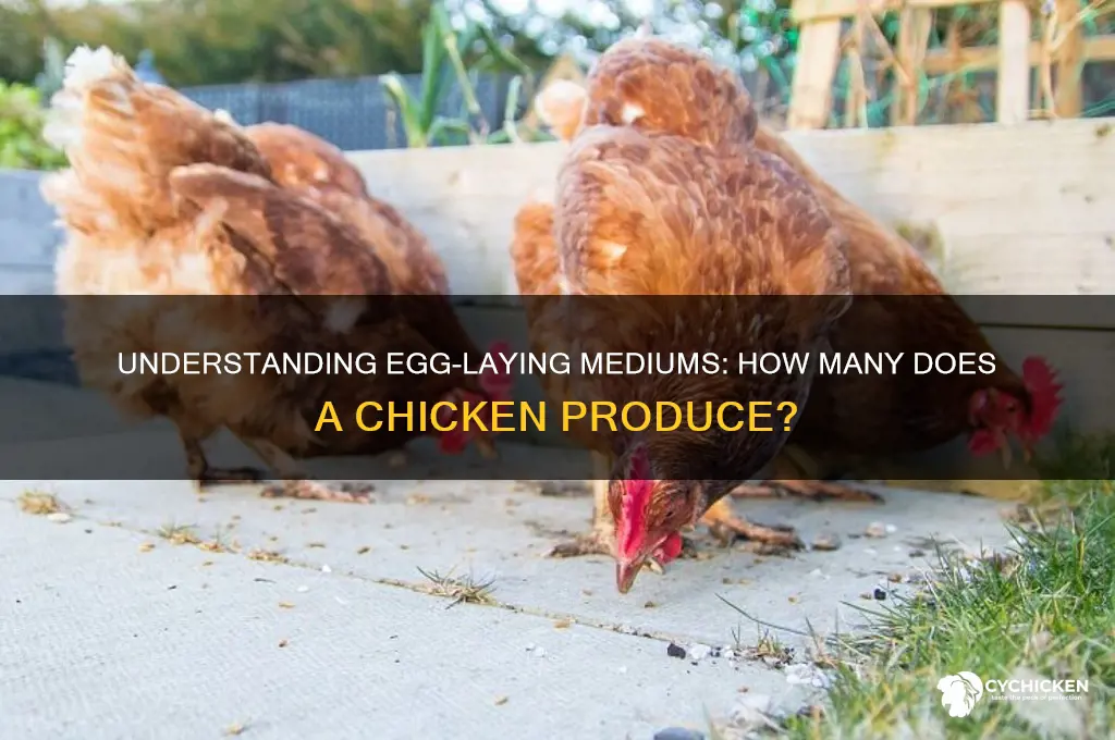 what percent mediums do a chicken lay