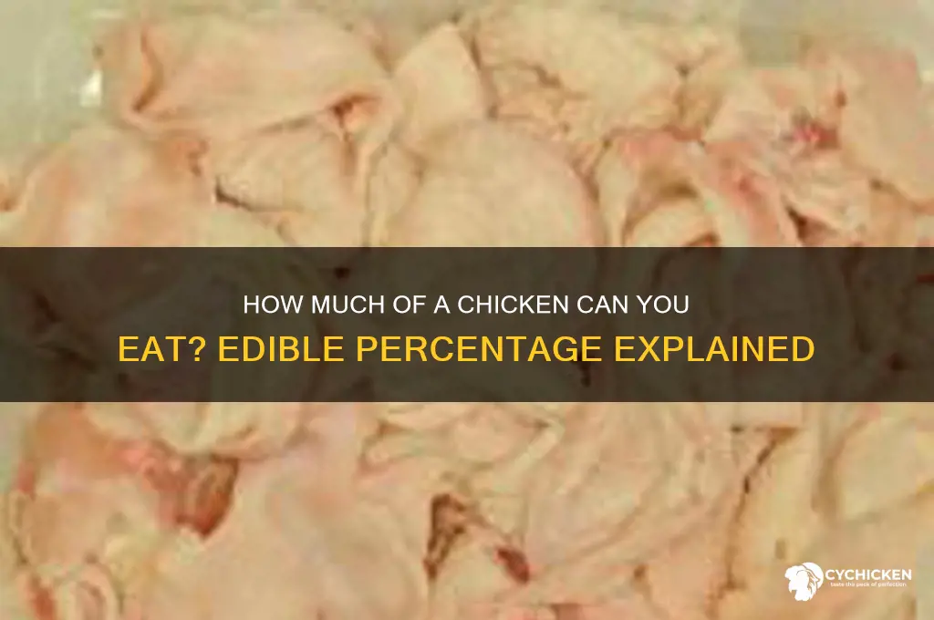 what percent of a chicken is edible