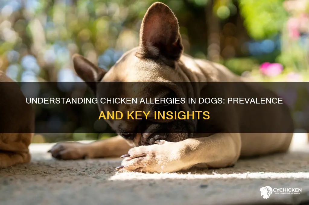 what percent of dogs are allergic to chicken