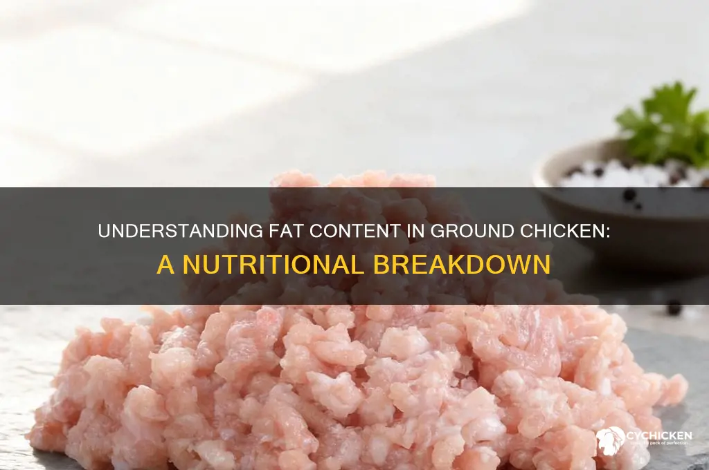 what percentage of fat in ground chicken
