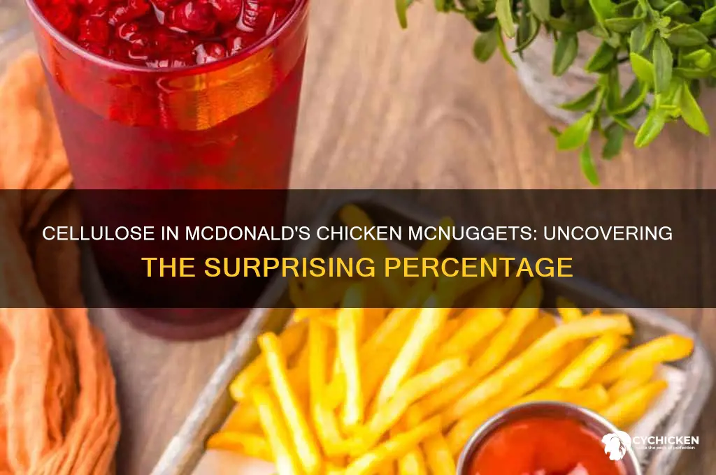 what percentage of mcdonals chicken nugget are cellulose