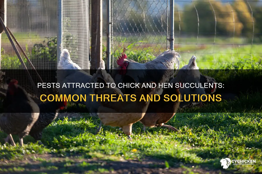 what pests like chick and hen succulent