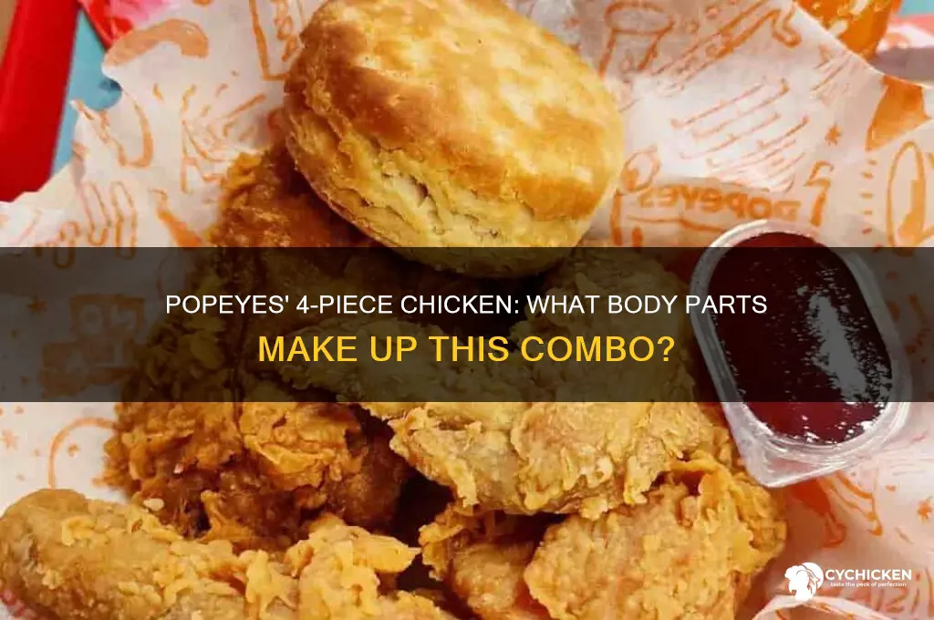 what pieces of chicken comes in the popeyes 4-piece