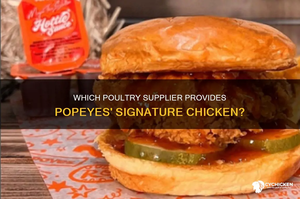what poultry company produces chicken for popeyes