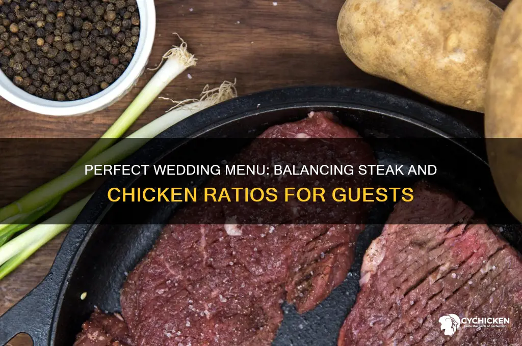 what ratio of steak to chicken at weddings