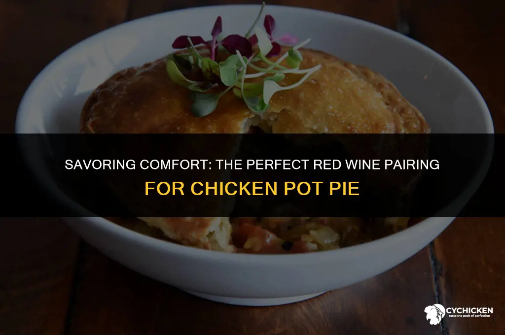 what red wine pears with chicken pot pie