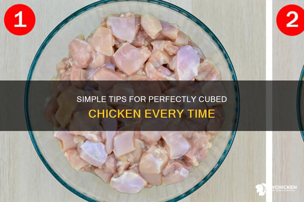 what s an easy way to cube chicken