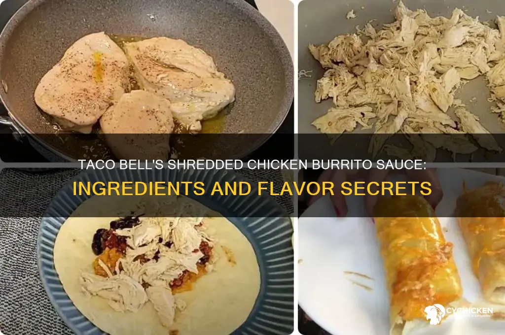 what sauce is in taco bell shredded chicken burrito