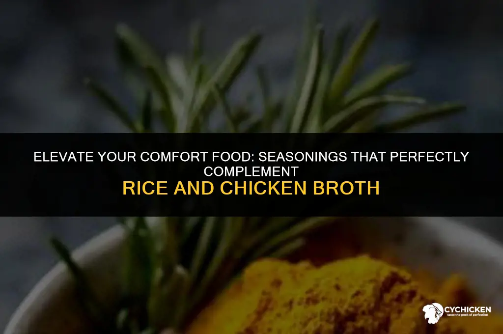 what seasoning compliments rice and chicken broth
