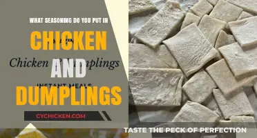 Chicken & Dumplings: Spices and Seasoning Secrets