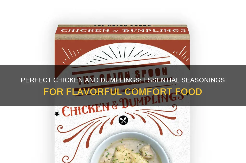 what seasoning goes in chicken and dumplings