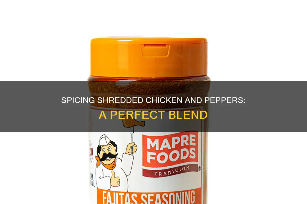 what seasoning to add to shredded chicken and peppers