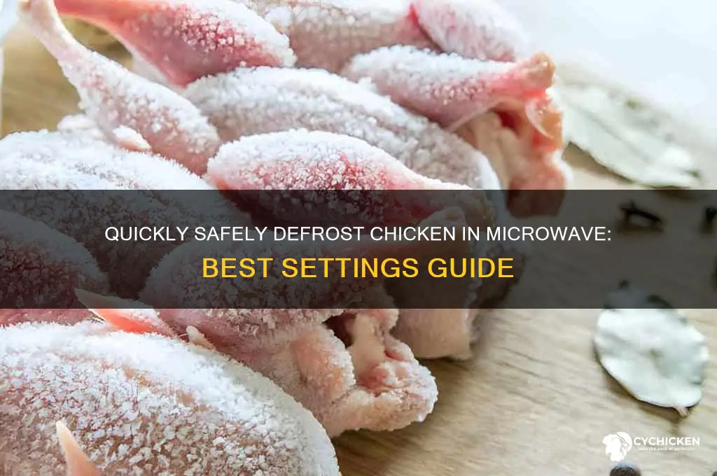what setting to defrost chicken in microwave