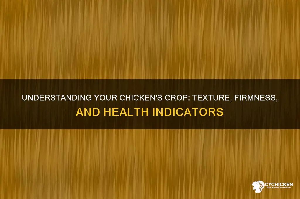 what should a chicken crop feel like