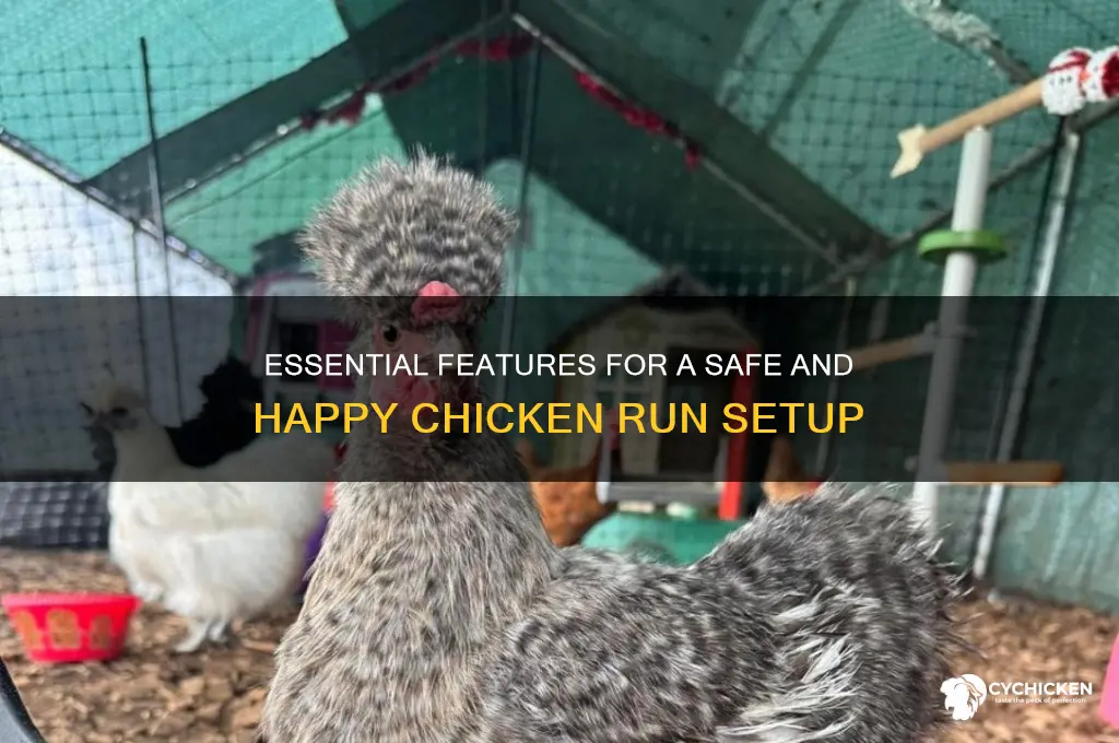 what should be in a chicken run