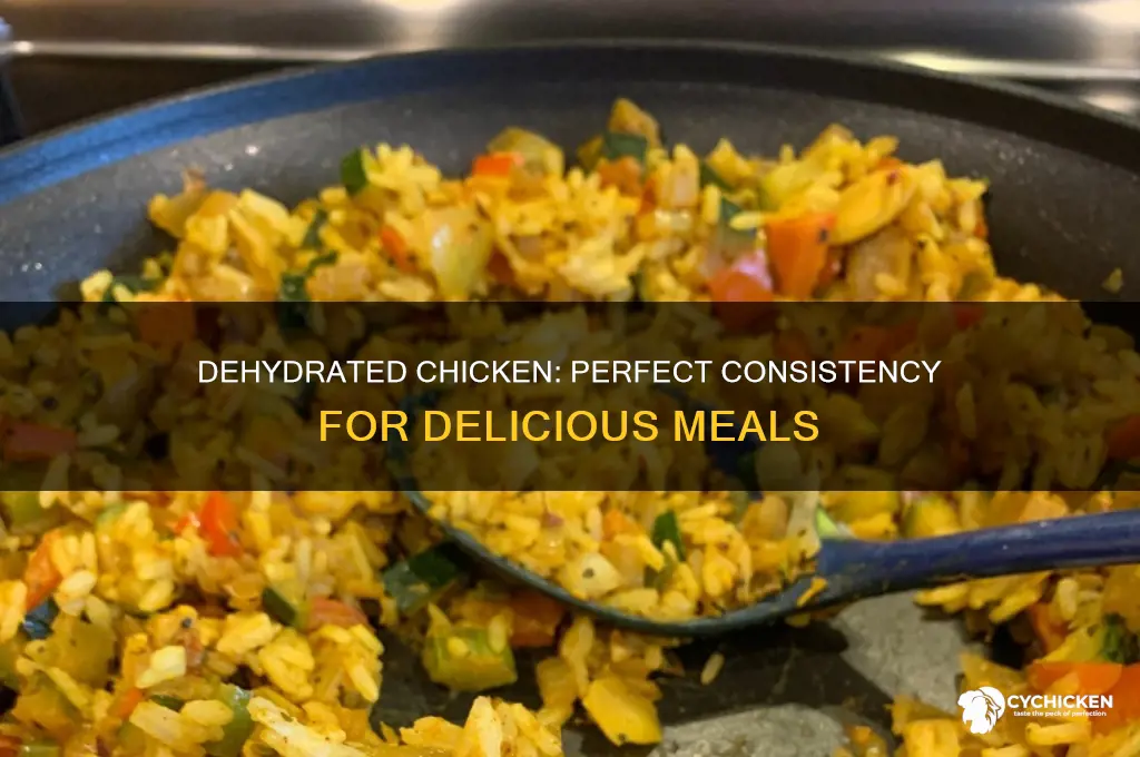 what should be the consistency of properly dehydrated chicken