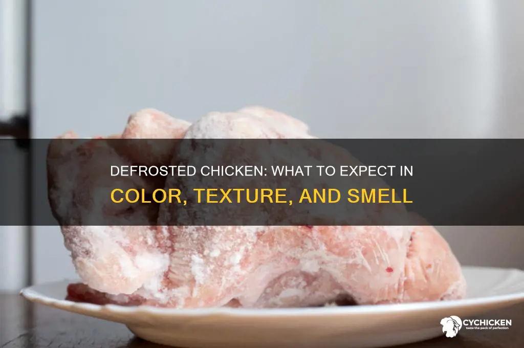 what should defrosted chicken look like