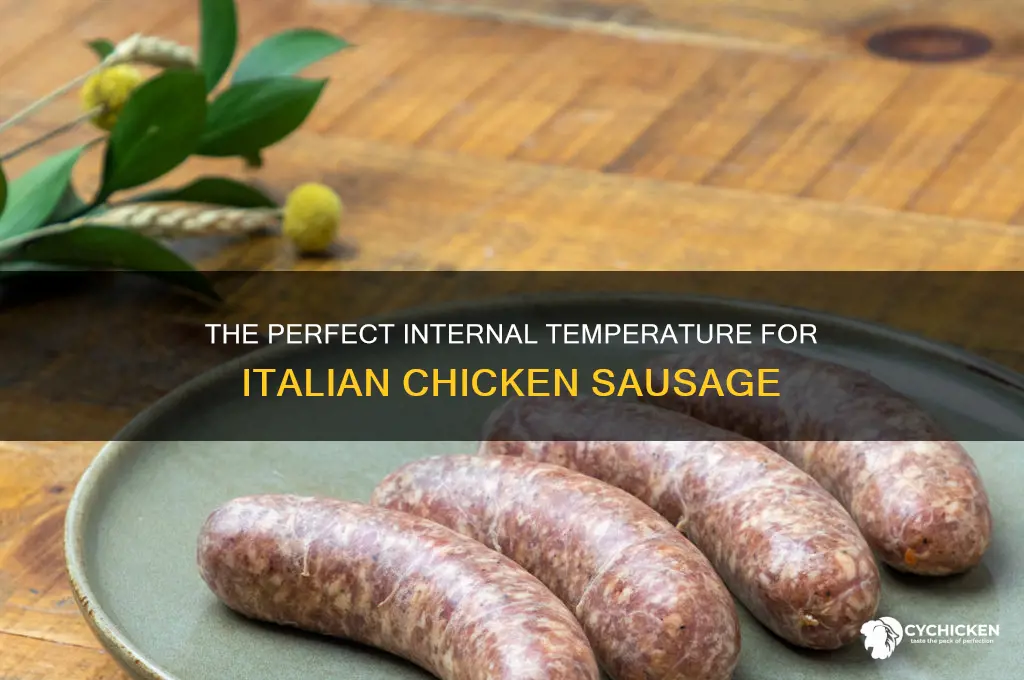 what should internal temp be for italian chicken sausage