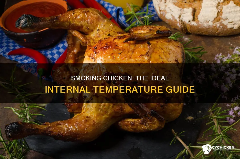what should internal temperature be of chicken when smoking