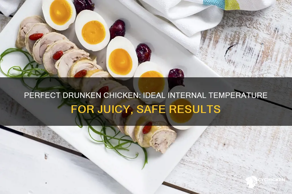 what shouldthe internal temperature be on drunken chicken