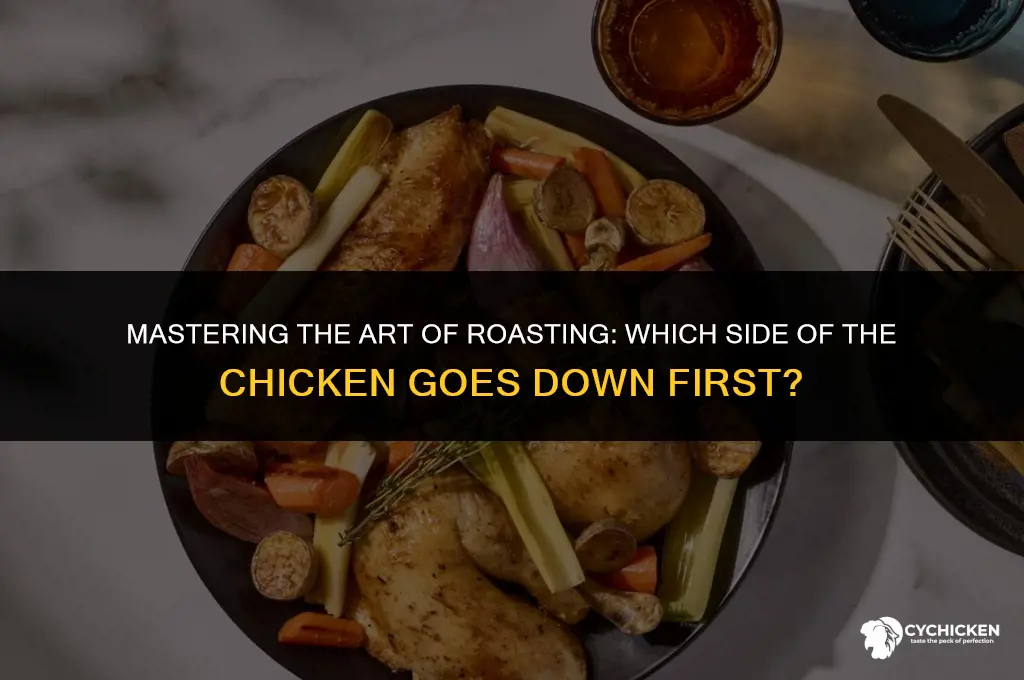 what side of whole chicken goes down