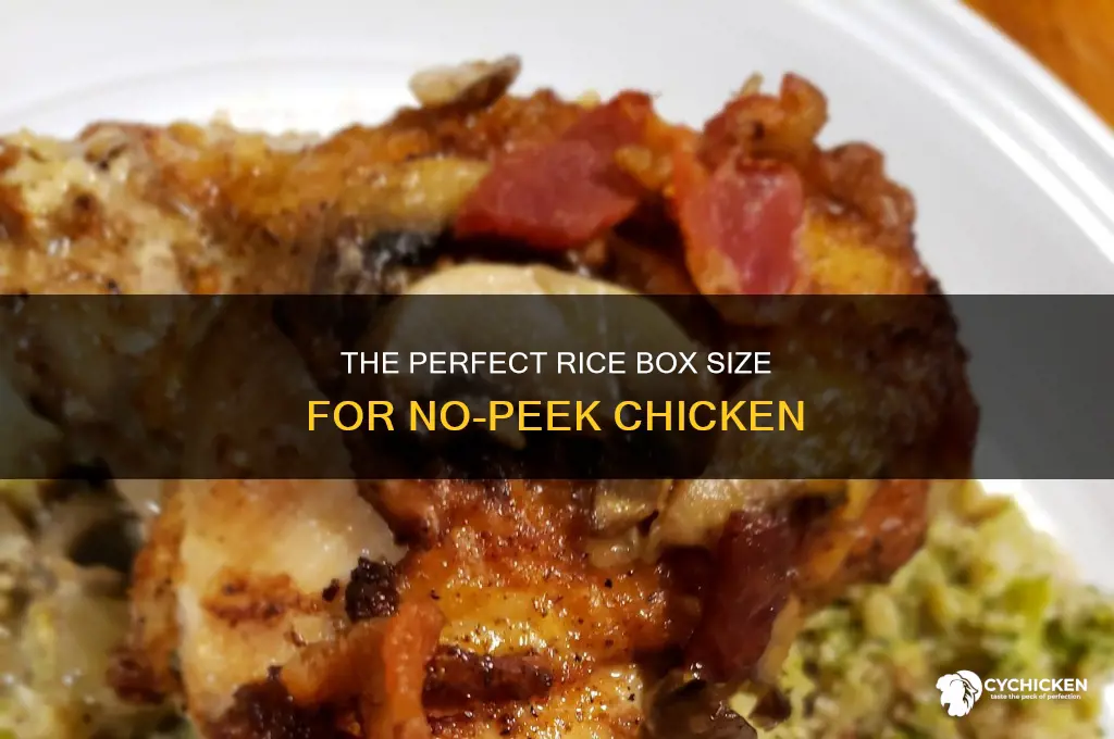 what size box of rice for no peek chicken