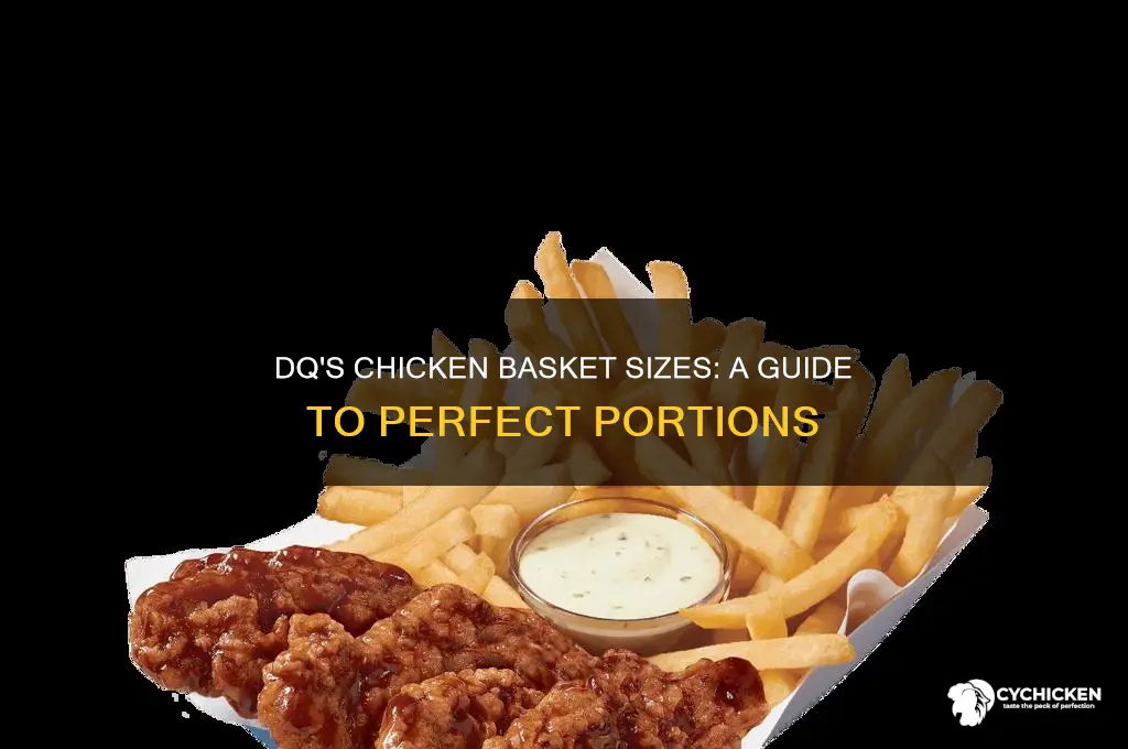 what size chicken baskets does dq have