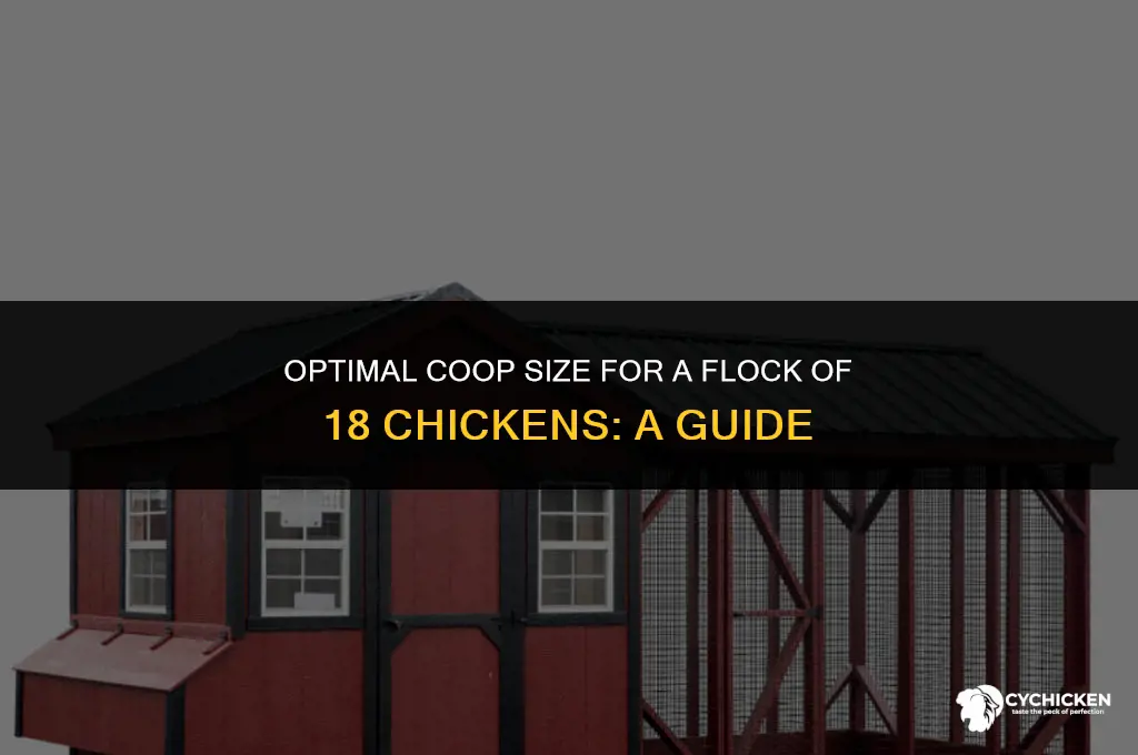 what size chicken coop do i need for 18 chickens