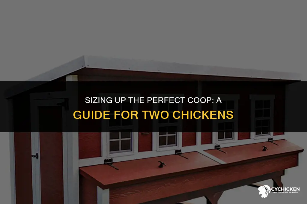 what size chicken coop do i need for 2 chickens