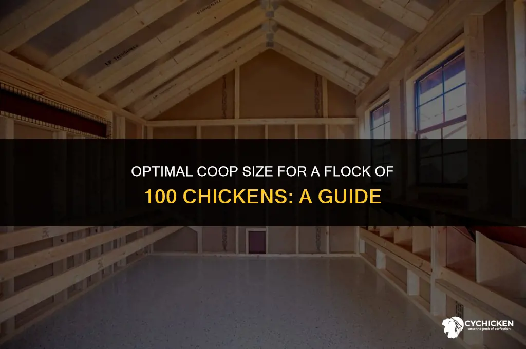 what size chicken coop for 100 chickens
