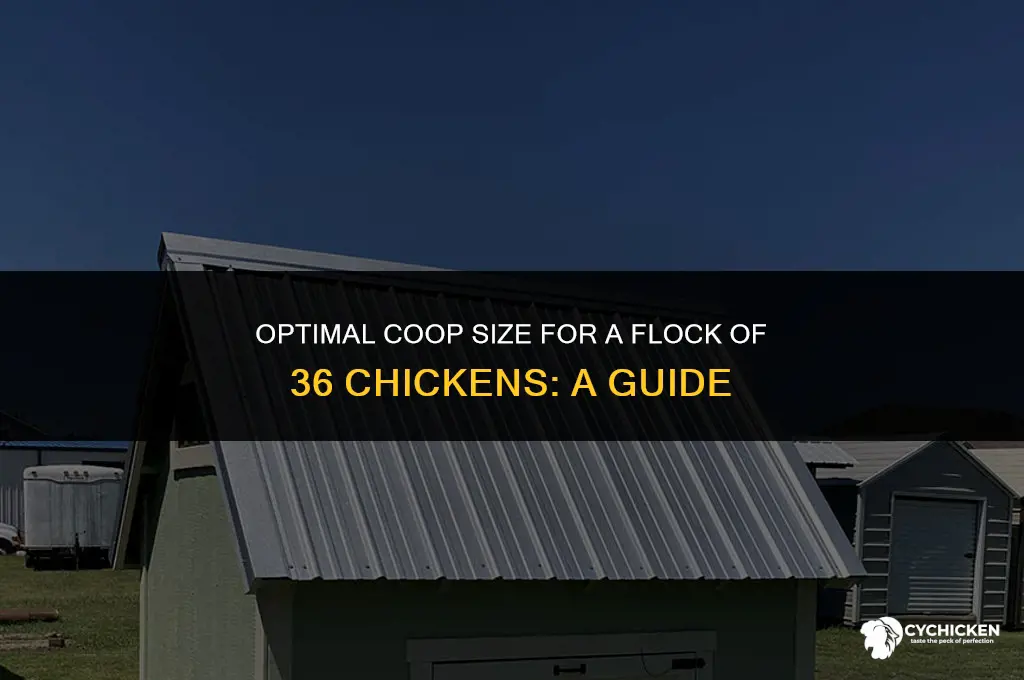 what size chicken coop for 36 chickens