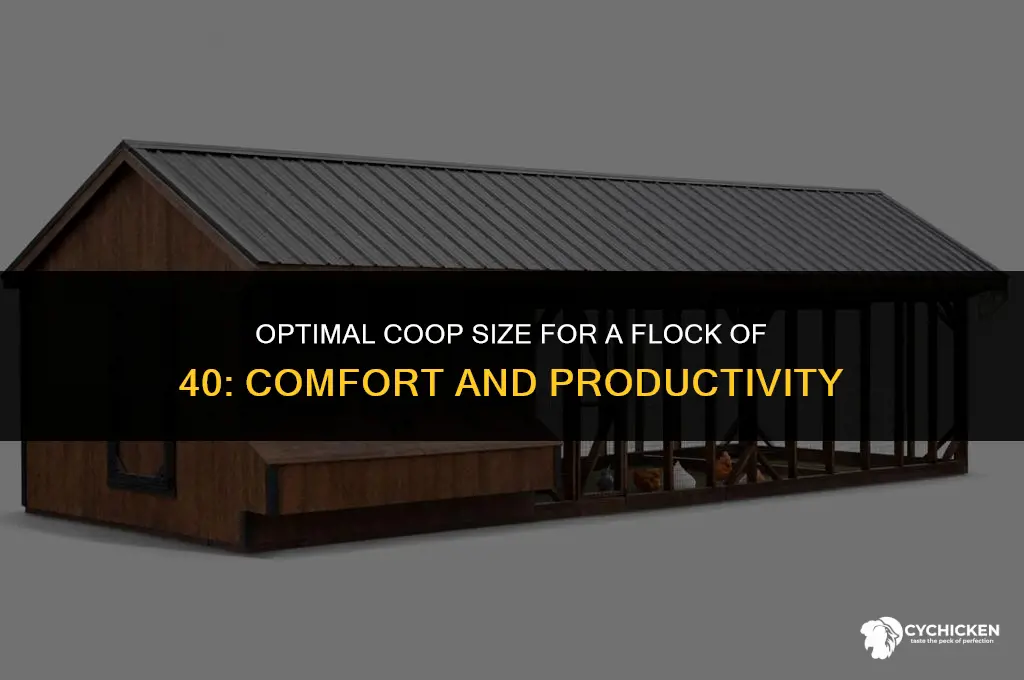 what size chicken coop for 40 birds