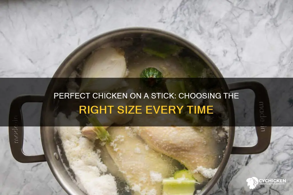 what size chicken for chicken on a stick