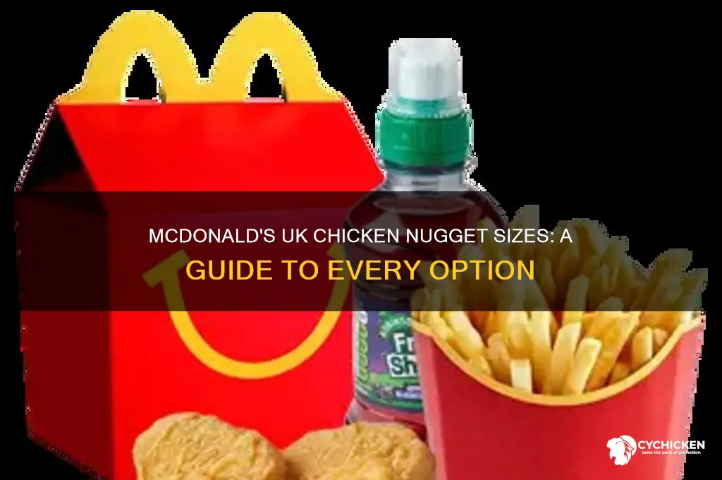 what size chicken nuggets does mcdonalds have uk