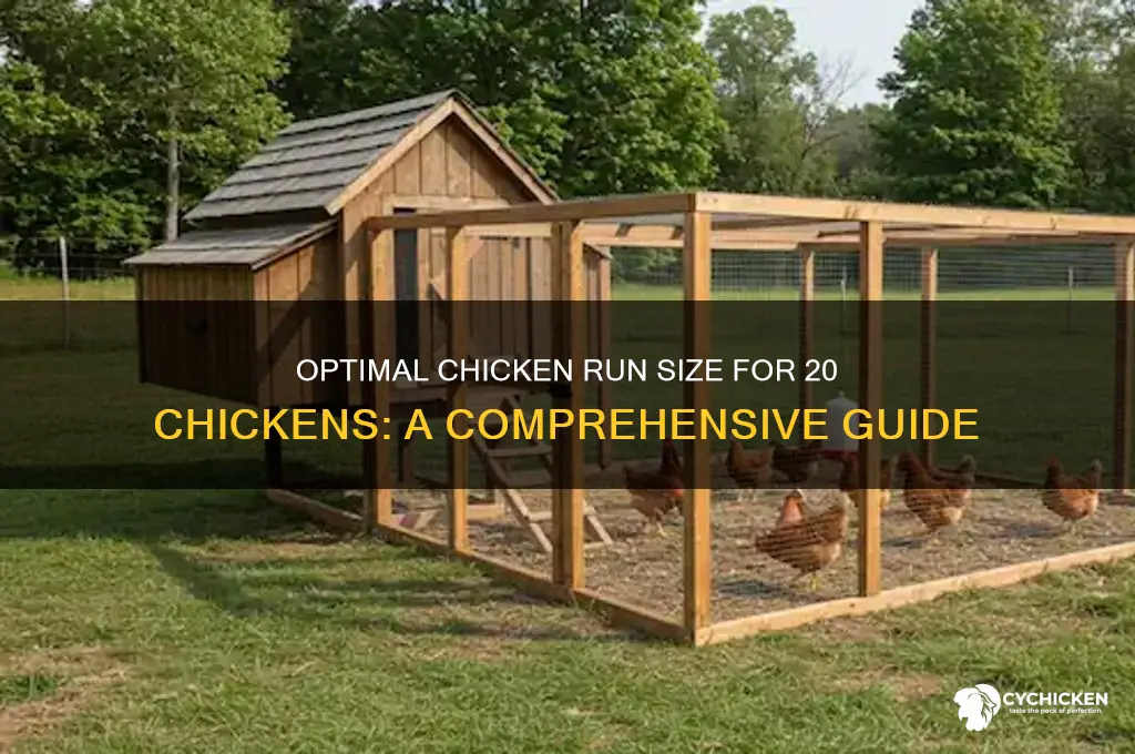 what size chicken run for 20 chickens