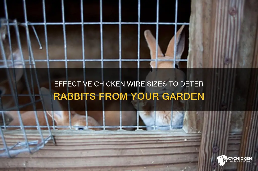 what size chicken wire keep out rabbits