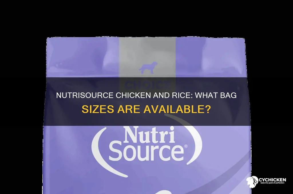 what size does nutrisource chicken and rice come in