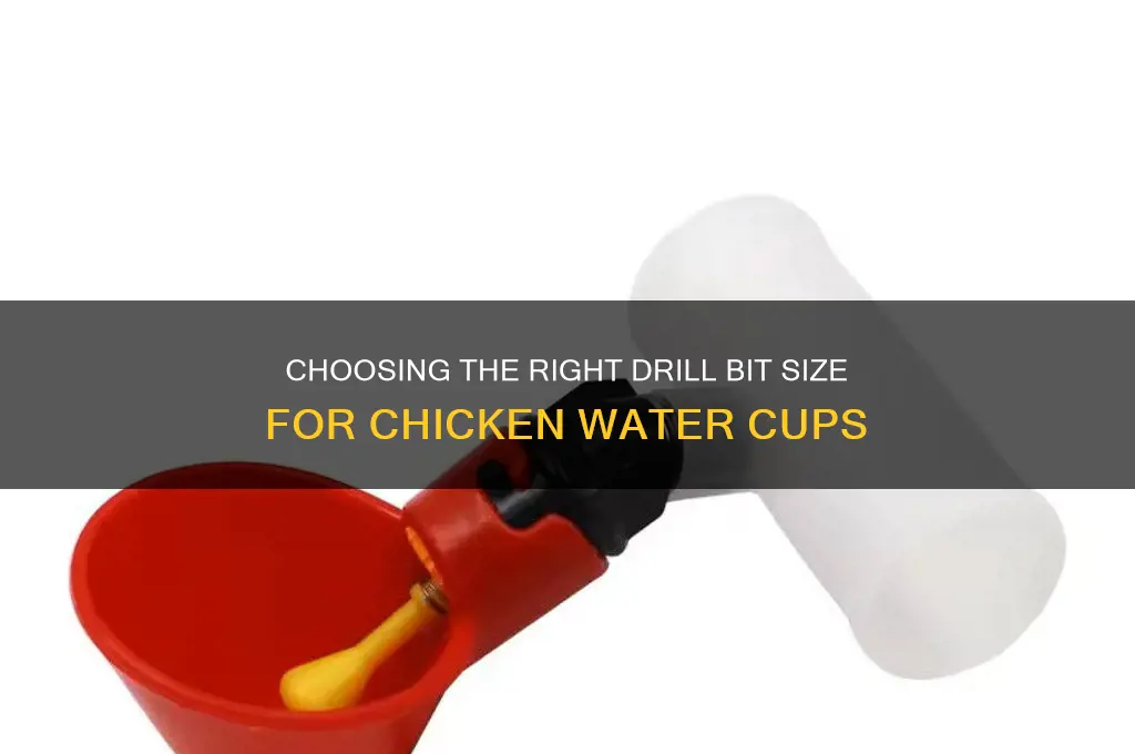 what size drill bit for chicken water cups