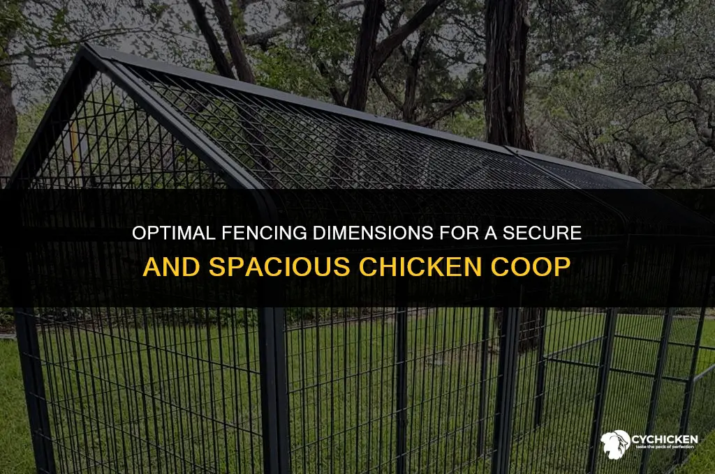 what size fencing for chicken coop