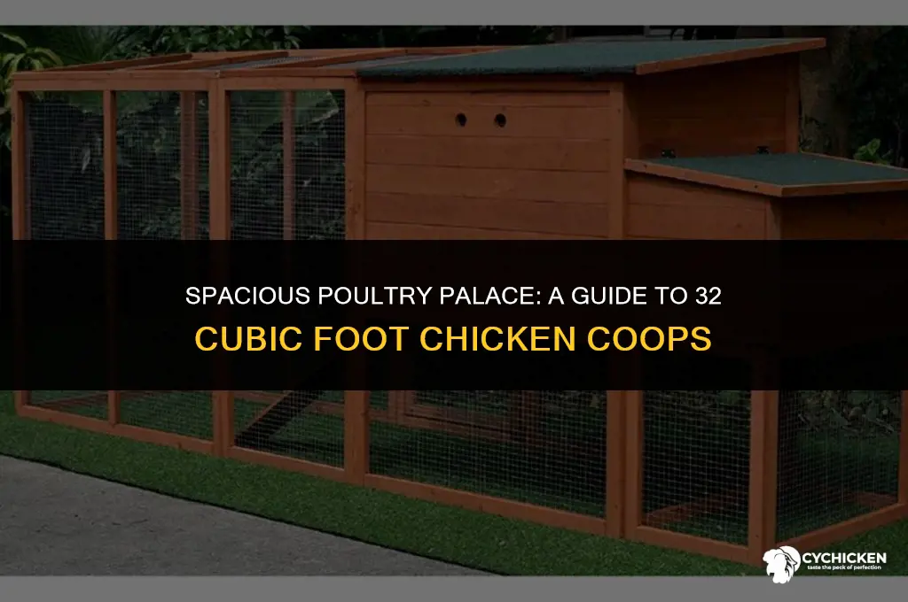 what size is a 32 cubic foot chicken coop