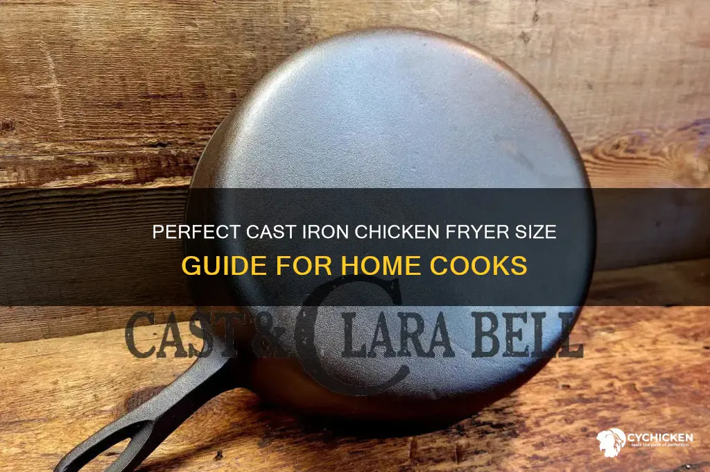 what size is a cast iron chicken fryer