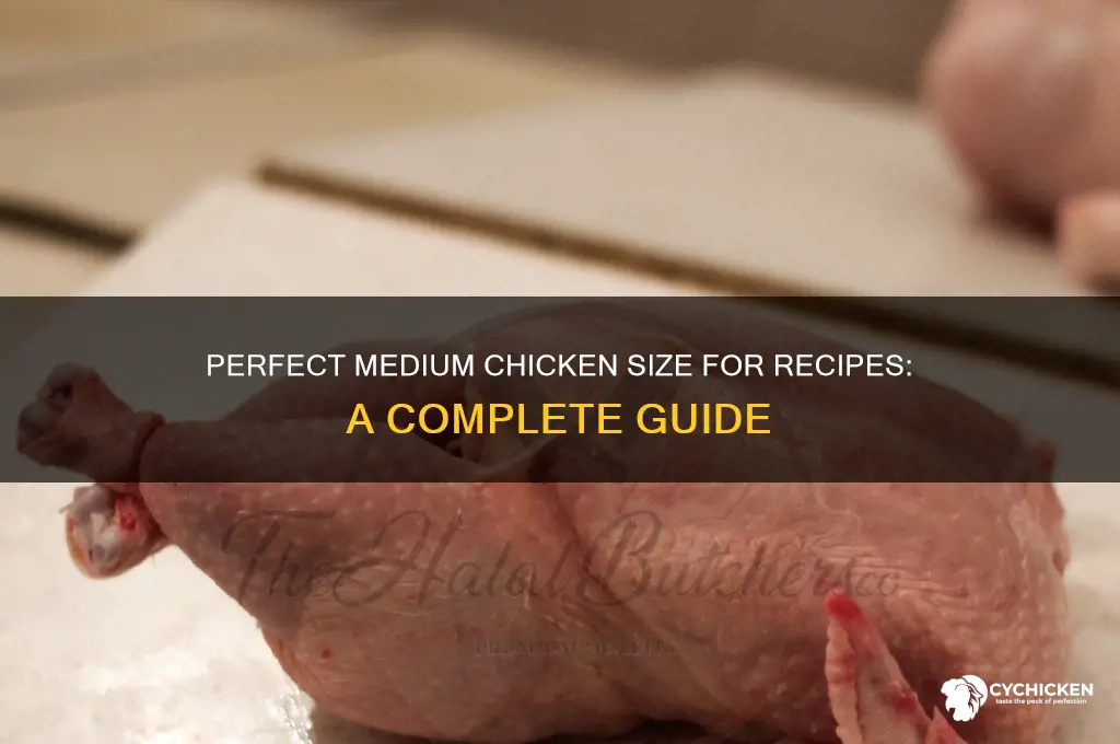 what size is a medium chicken for recipe